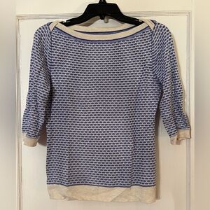GAP Blue and Cream Patterned Sweater